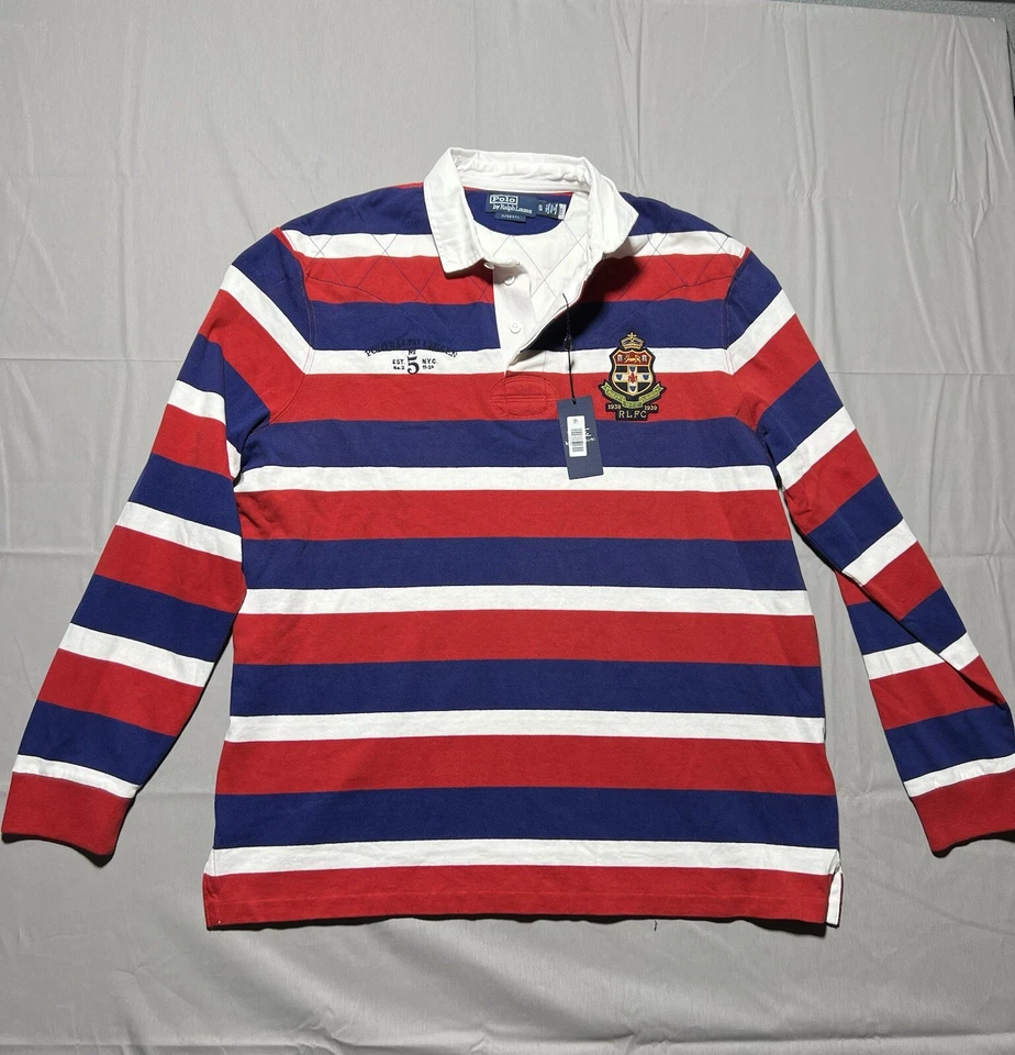 Polo Ralph Lauren Sportsman Men's Button-Up Patch Shirt - Blue/Red/Yellow