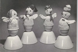 Crochet Patterns Pot Holders Chick Egg Warmers Lamb Toy Beach Bag Slippers N50 - Picture 1 of 11