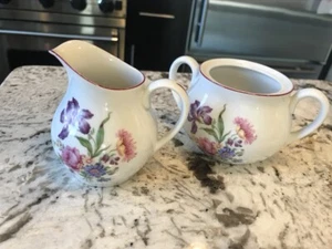 RARE NEW Vista Alegre Rosa Alegre Creamer & Sugar - Picture 1 of 3