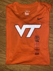 Neu mit Etikett Nike Dri Fit Virginia Tech Hokies orangefarbenes Herrenhemd Größe 3XL - Bild 1 von 3