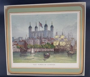 Pimpernel Placemats 19th Century London 8 5/8 x 7 5/8 Cork Backed In Box - Picture 1 of 8