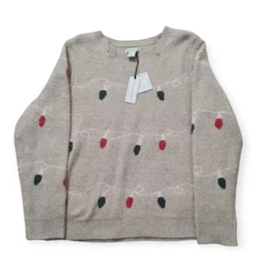 NEW Cupcakes and Cashmere SIZE XL Hanging Lights Christmas Super Soft Sweater - Picture 1 of 6