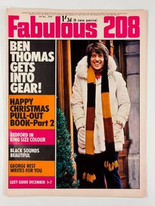 BEN THOMAS Robert Redford GEORGE BEST Xmas FABULOUS 208 MAGAZINE December 5 1970 - Picture 1 of 1