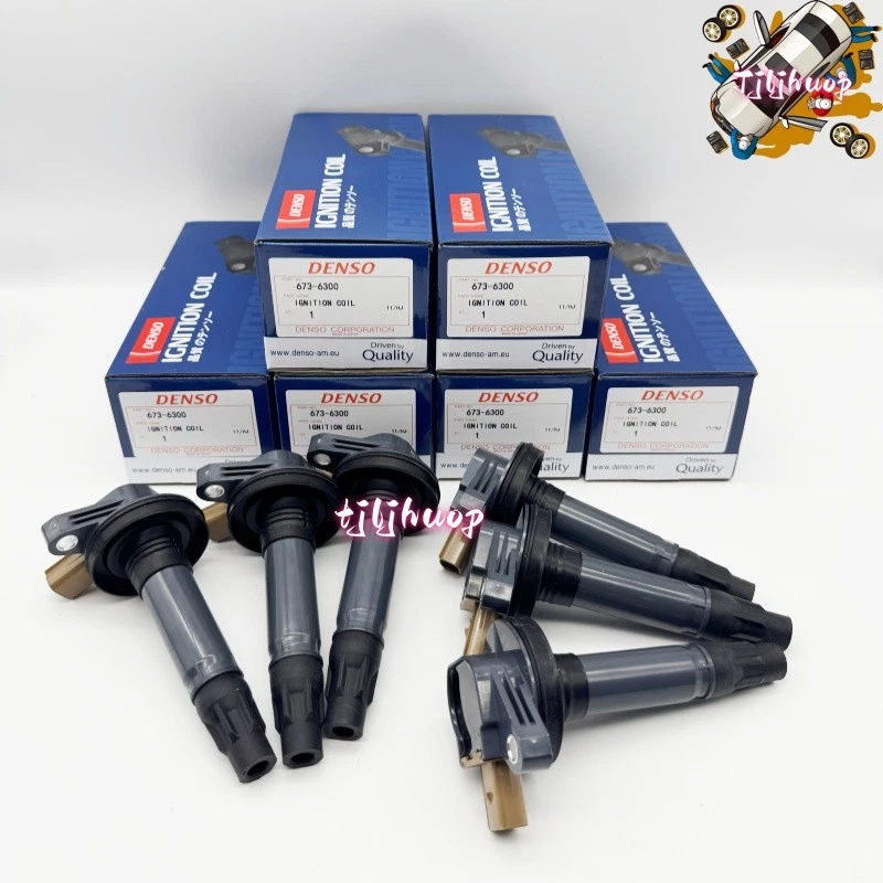 Bobinas de ignição 6X Denso 673-6300 DG549 compatíveis com Ford F150 3.5L novas EUA - Imagem 1 de 4