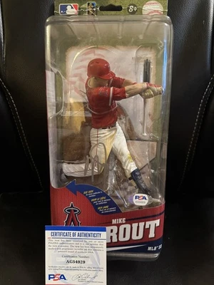 Figura McFarlane MLB Serie 33 autografiada/firmada de Mike Trout certificado de autenticidad PSA Foto 1 de 4