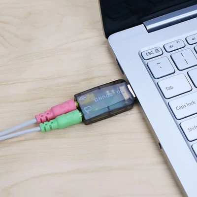 Einfach zu bedienender Mini USB 3 5 mm Soundkartenadapter für sofortige Audiove - Bild 1 von 4