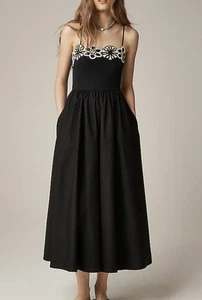 NWT J. Crew Black And White Crochet mixy dress S Small $148 - Picture 1 of 5