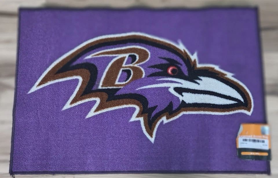 NFL RAVENS   Mat Area Rug Bath Mat 20"x 30" - Image 1 of 1