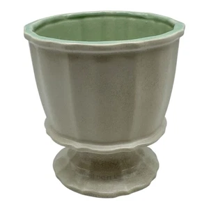 Vintage Red Wing USA 104 Mintgrün & Elfenbein überbackene Vase Übertopf 5,5" hoch - Bild 1 von 9