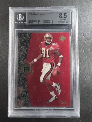 1996 SP - Premier Prospects Terrell Owens #7 (RC) BGS 8.5 NM-MT+ - Image 1 of 2