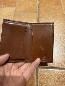 De Vecchi  Lizard Skin Textured Bi Fold  Brown Wallet - Picture 1 of 7