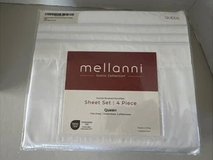 Juego de sábanas Mellanni White Queen 4 piezas - 2 fundas de almohada 1+1 colección icónica nuevo - Imagen 1 de 5