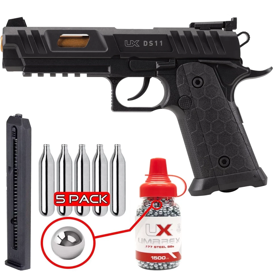Umarex DS11 .177 Cal Air Gun 1911 CO2 BB Gun BBs CO2 & Speed loader (2252128)