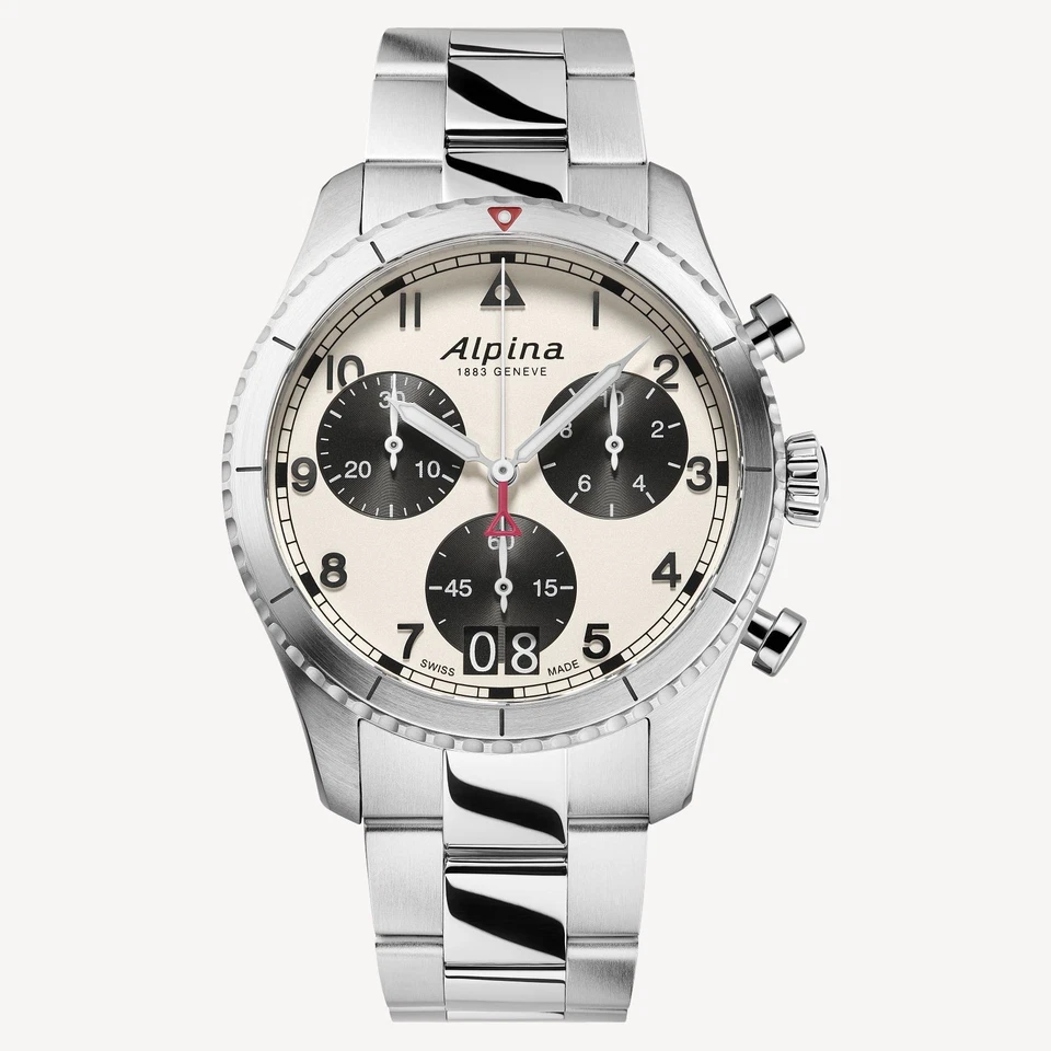 Alpina Startimer Pilot Chrono Big Date Watch AL-372WB4S26B Brand New In Box - Image 1 of 1