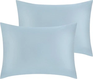 Pack de 2 fundas de almohada de refrigeración con cierre de sobre, 51x76 cm azul claro queen suave - Imagen 1 de 5