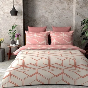 Beautiful Rajasthani Pink Color Printed King Size Bed Flat Sheet - Picture 1 of 2