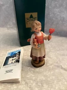 Anri club figurine. You are my all. Girl with a heart. Italy 1992. #250. carvi - Picture 1 of 10
