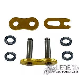 Motorcycle X Ring Gold Drive Chain Split Link 525 / Master Link Clip C7-52 - Picture 1 of 1