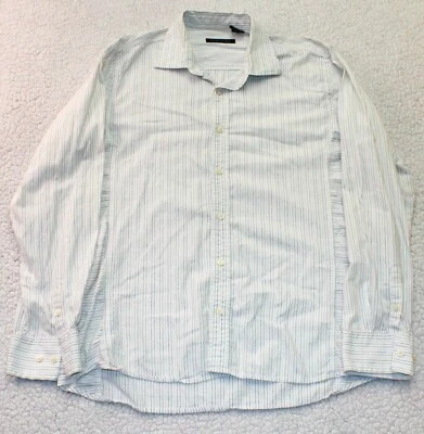 Kenneth Cole Striped Button Down Shirt MEDIUM Multicolor Long Sleeve Women's - Image 1 of 4