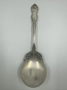 Antique Silverplate Serving Spoon Wm Rogers & Son AA - Imagen 1 de 6