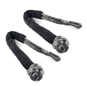 2pc 1/2" Synthetic Soft Shackle Winch Rope 55000LBs Recovery Towing Straps HOT - Picture 1 of 3