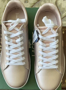 LACOSTE Carnaby Evo 118 7 SPW LTH Women’s NAT/ White 7-35SPW00147F8 New SZ: 10 - Picture 1 of 11