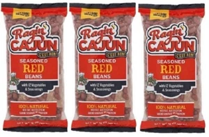Ragin Cajun Seasoned Red Beans 3 Pack - Picture 1 of 2