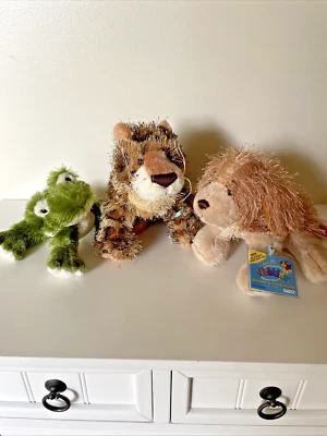 Lot of 3 Webkinz Plush Stuffed Animals Ganz –Leopard, Frog, Cocker Spaniel Codes - Image 1 of 4