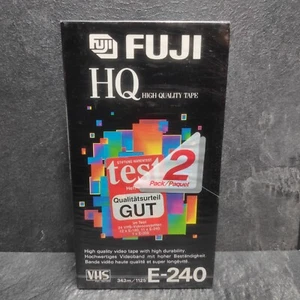 Confezione da 2 videocassette Fuji E-240 HQ High Quality Tape VHS videocassetta IMBALLO ORIGINALE nuove - Foto 1 di 6