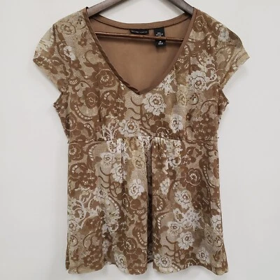 Top grunge New York & Co para mujer Y2K Forest Fairy talla M malla floral Foto 1 de 4