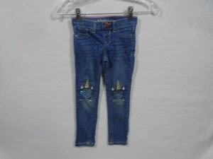 Vigoss Jeans Size 5 Youth Girls The Jagger Skinny Stretch Blue Denim Unicorn - Picture 1 of 10