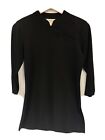 Size Xs Exclusively Misook Black Knit Acrylic Tunic Top Shirt Blouse Easy Care A