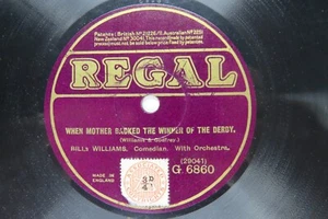 Billy Williams - REGAL G 6860- When Mother Backed the Winner of the Derby - Picture 1 of 2
