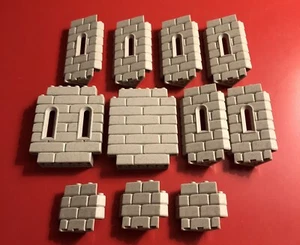 13ct Mega Bloks Castle Walls AM15961 Gray Replacement Parts Pieces - Picture 1 of 5