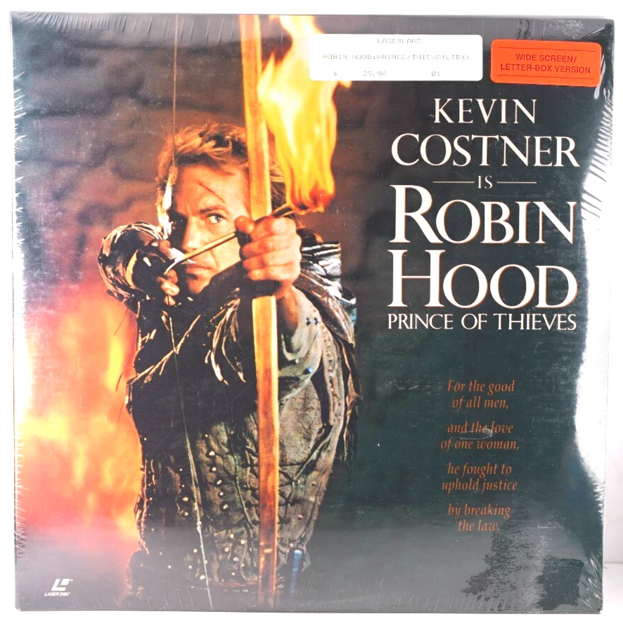 Robin Hood: Prince of Thieves LASERDISC Widescreen Letter-Box - NEW & SEALED Foto 1 de 1