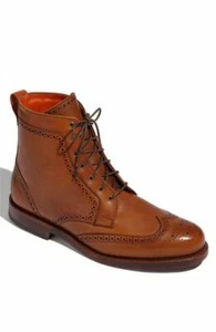 Herren Handgefertigte Stiefel Budapester Brogue Hellbraun Leder Knöchel Formelle Kleidung Schuh US 6 bis 16 - Bild 1 von 5