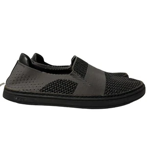UGG Australia Sammy Slip On Shoes Womens 9 Black Gray Knit Hyper Weave Sneaker - Picture 1 of 13