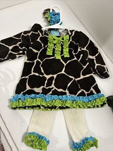 Mud Pie Fleece  Dress Set Size 12-18 Months