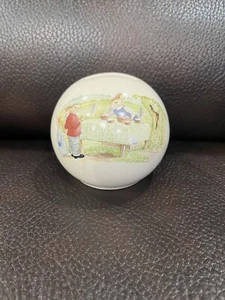 ROYAL DOULTON 1988  BUNNYKINS ROUND COIN BANK Made In England Pre-Owned Decor. - Picture 1 of 9