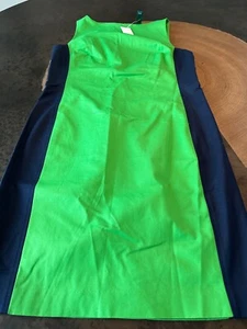 NWT LAUREN RALPH LAUREN GREEN BLUE COLORBLOCK SHEATH DRESS WOMENS SZ 10 - Picture 1 of 7