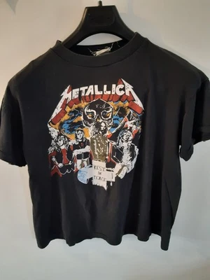 Vtg Metallica Rest in Peace Shirt Fantasy M 80s Cliff Burton Megadeth Anthrax  Foto 1 de 4