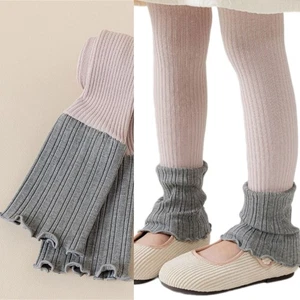 Splicing Accent Girls Leggings Infants Bowknot Bottoming Pants for Daughter Kids - Picture 1 of 28