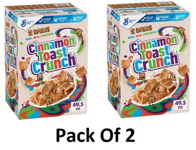 Cereal crujiente tostado de canela, 49,5 oz. Pack De 2 Envío Rápido Foto 1 de 4