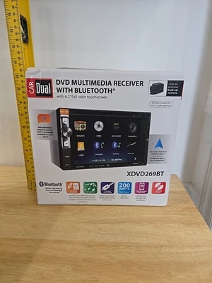Dual Electronics XDVD269BT 6.2 inch, Car Stereo Head Unit, Double DIN with CD/DV - Image 1 of 4
