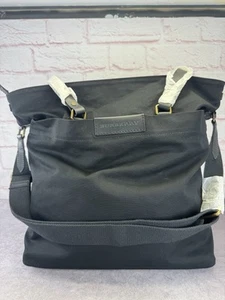 Burberry Black Utility Canvas Arley Travel Unisex Tote Bag - Picture 1 of 14