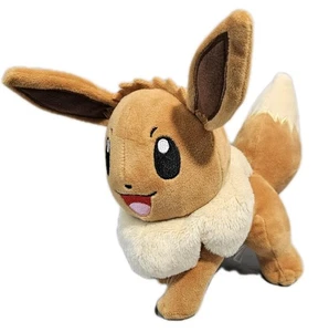 WCT Pokemon Eevee Standing Plush Stuffed Animal 9” Wicked Cool Toys Nintendo  - Picture 1 of 5