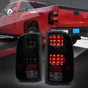 (FULL LED) Black Smoked Tail Brake Lights for 07-14 Sierra 1500 2500HD 3500HD - Picture 1 of 6