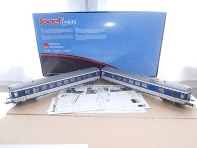 NEUF SNCF ENSEMBLE AUTOMOTEUR + REMORQUE EAD argent/Bleu JOUEF HJ2615 - Photo 1/4