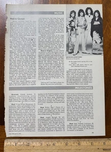 Vintage 1976 Time magazine article Queen Freddie Mercury Hail To Queen Music - Picture 1 of 1