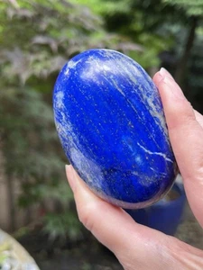 Large Lapis Lazuli Deep Blue Crystal Palmstone : Serenity : Peace 84 - Picture 1 of 10
